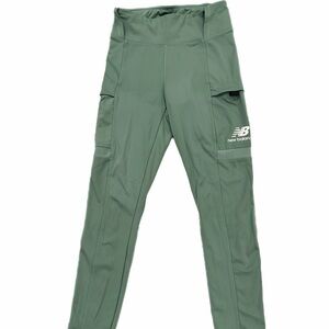 New Balance Pants Womens Small Green High Rise Cargo Pocket Athletic Leggings